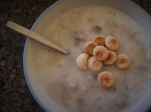 Basic Soup + Clams = New England Clam Chowder!